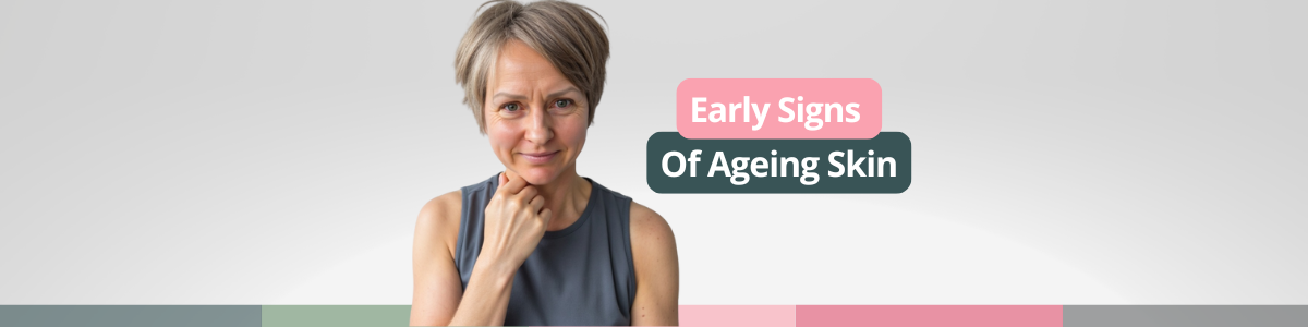 signs ageing skin women holding chin