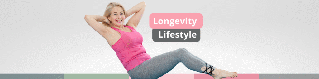 women at 50 doing a sit up
